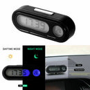 2PCS 2 in 1 Car Digital Time Clock Large LED Backlight Screen Electronic Thermom