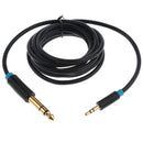 3.5mm 1/8''Male to 6.5mm 1/4'' 6.35mm Male Mic Audio Adapter AC Jack Cables 2m