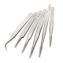 6Pcs Pro Anti-Static Stainless Steel Tweezers Set Maintenance Tools Pro Dzjo