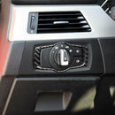 For BMW E92 E90 E93 3 Series Carbon Fiber Headlight Switch Frame Cover Trim Z4K3