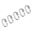 5x Stainless Steel Quick Link Lock Ring Carabiner for Camping Hiking Fishing