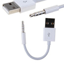 15cm 3.5mm AUX To USB 2.0 Charger Data Sync Audio Adapter Cable For MP3 Cord M&O