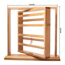 Earrings & Jewelry Organizer Stand Holder Display Rotating Natural Wood for