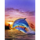 5D DIY Full Drill Fantasy Dolphin Horse Embroidery Diamond Painting (B954) A