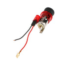 12V Car Cigarette Lighter Socket Plugs Outlet Assembly +Power Line Red