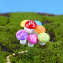 10x Mini Colorful Mushroom Garden Ornaments Miniatures Plant Pot Fairy ES