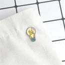 LigLJ bulb Brooch Pin Alloy Enamel Brooch Jacket Backpack Shirt Pin Badge LJ
