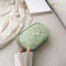 Lace Flower Shoulder Handbags Women Chain PU Leather Crossbody Bags (Green)