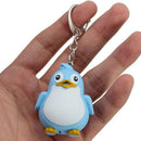 Cute Penguin Keyring Led Torch With Sound Keychain Christmas Xmas Party Fav A9K3