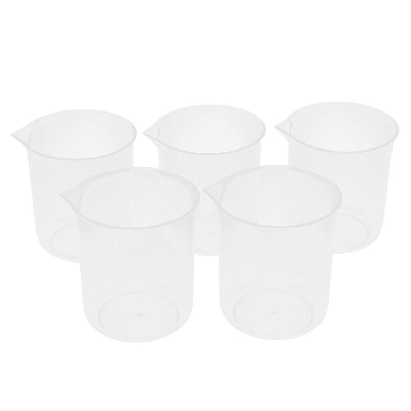 5 Pcs 500ml Plastic Clear Measuring Measurement Cup Lab Kitchen