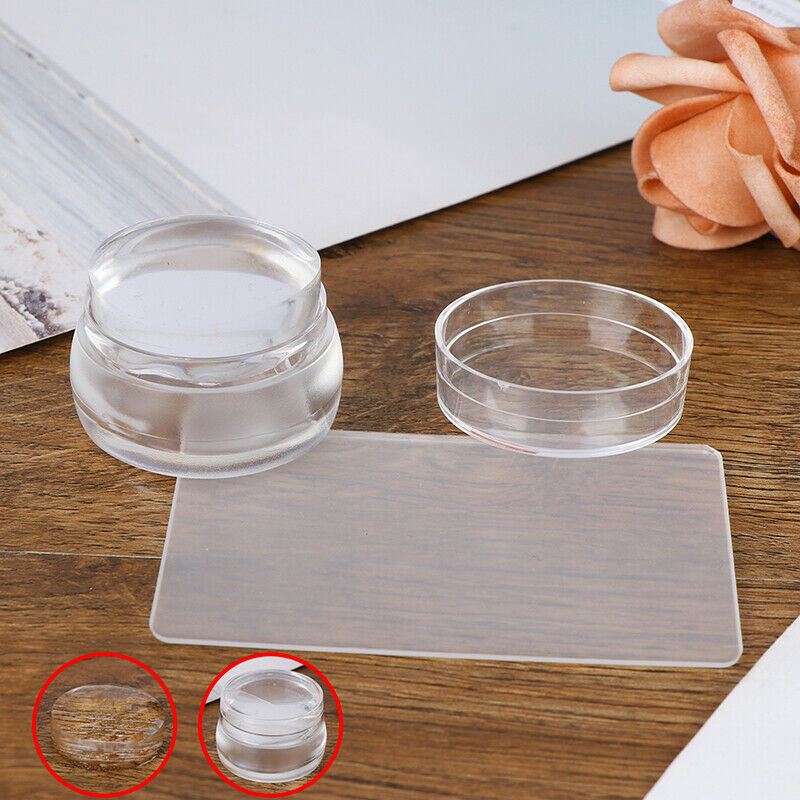 Matte Nail Art Stamper Scraper Cap Silicone Jelly Nail Stamp Stamping Nail To Gw