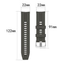 22mm Silicone Wrist Strap Band w/Buckle for Amazfit GTR 47mm (Dark Grey)