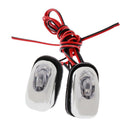 2 Pieces Blue Light Windshield Jet Spray Nozzle On Hood Wiper Washer Eyes