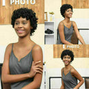 New Natural Short Lace Front Curly Wavy Synthetic Hair For Blac Gift Full W P0D6