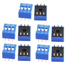10 Pcs Blue Double Row 6 Pin 3 Positions 2.54mm Pitch DIP Switches L1R5