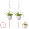 1X(Macrame Plant Hanger 2Pcs Indoor Outdoor Wall Hanging Planter Basket - C