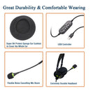 USB Headset with Microphone, Comfort Office Computer Headphone, on-Ear USB Port