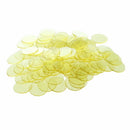 100pcs Clear Yellow Plastic Bingo Chips 1.9cm