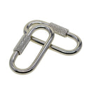 10Pcs Stainless Steel D Shape Camping Link Lock Buckle Hook Keychain, Lock