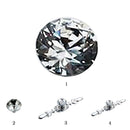 25mm Diamond Crystal Glass Knob Pull Handle For Door Cabinet Cupboard Drawer
