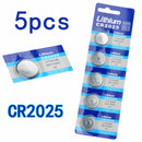5X CR2025 3V Battery Coin/Button Cell Battery for Watch Remote Calculator Camera