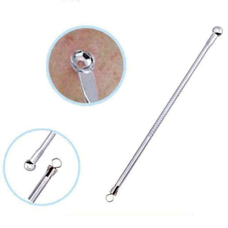 Stainless Steel Acne Extractor Removing Tool Face Care Black H4L0 Pimple Re M1W9