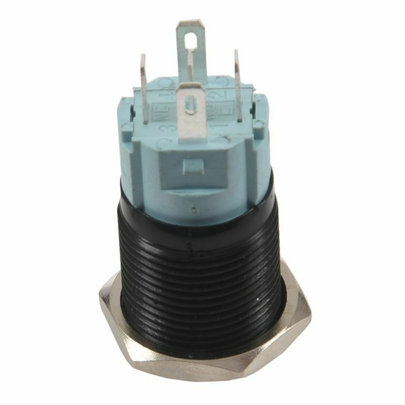 Red On Off LED 12V Latching Push Button Power Switch Waterproof 16mm Z9L6