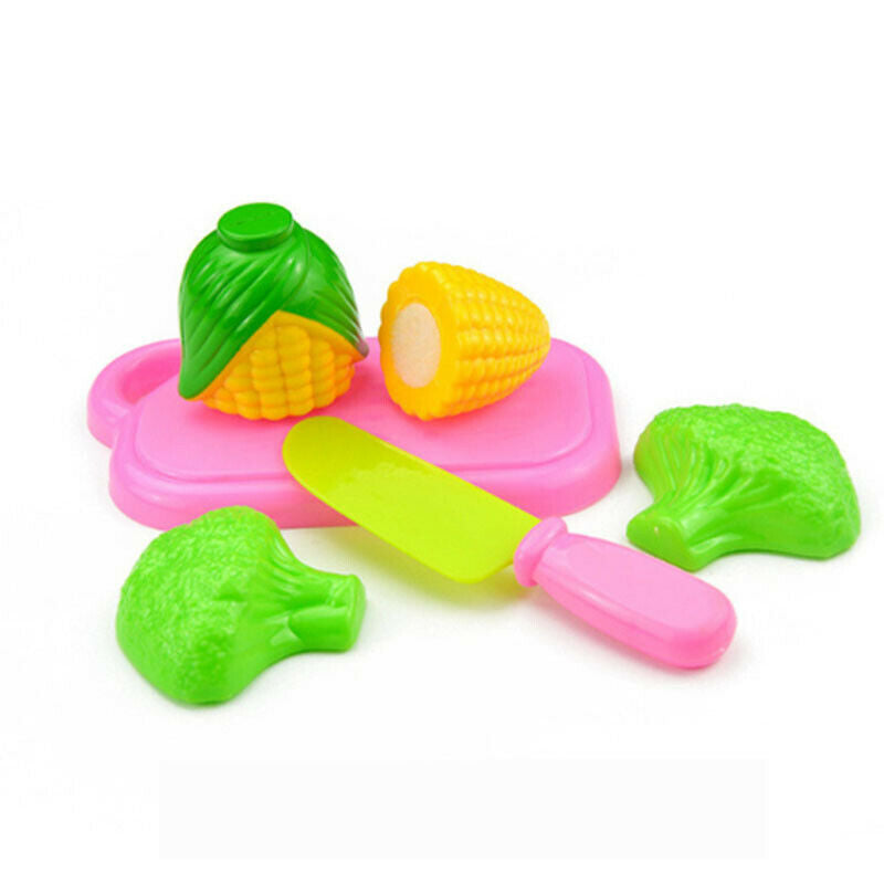 Fruit Vegetable Food Cutting Set Pretend Role Play Kitchen Food Toys for Ki E5D5