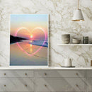 Full Round Drill Diamond Painting DIY Love Sunset Cross Stitch Embroidery