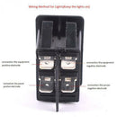 2 Pieces Yellow+Blue LED DC12V/35A ON OFF Toggle Switch Rocker for Car Boat
