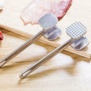 Stainless Steel Double Side Beaf Steak Mallet Meat Tenderizer Hammer HOT C4 T4L6