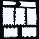 7Pcs Plastic Cake Comb Edge Scraper Baking Cutter Smoother Icing Dough Edger Set