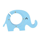 Wood Elephant Money Bank Coin Cash Saving Box Piggy Bank Ornament ~Blue