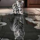5D Cat & Tiger DIY Diamond Embroidery Painting Cross Stitch Home Decor Craft Hot