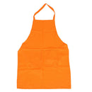 Plain Apron with Front Pocket Kitchen Cooking Craft Baking Orange