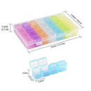 2 Pack 28 Grids Colorful Diamond Painting Box, Diamond Embroidery Box, Stor