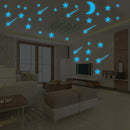 Glow In The Dark Stars Moon Stickers Ceiling Wall Paper Kids Bedroom