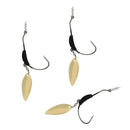 3 Pieces Metal Jig Baits Hard Fishing Lure Baits with Spoon Haken Hooks Tool