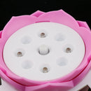 Solar Powered 360 Degree Rotating Display Stand LED Light Turntable Pink