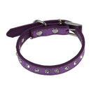 Necklace Collars Purple PU Leather XS For Pet Dog