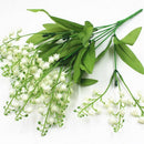 7 Fork Bellflower Plastic Artificial Plants Green Grass Plastic Flower Plan