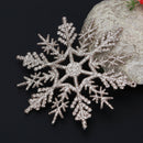 Christmas Snowflake Ornaments Sprinkles Tree Pendant 24 Pieces (Champagne) A