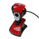 6 LED Web cam Camera Webcam Web cam 20.0 M pixels + Microphone