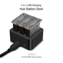 Three Ports USB Battery Smart Charger Dock for DJI OSMO Action Sport Camera