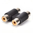 Double 2 * RCA Phono Coupler Female to Female Audio Video Adaptor Connector  Z