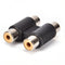 Double 2 * RCA Phono Coupler Female to Female Audio Video Adaptor Connector  Z