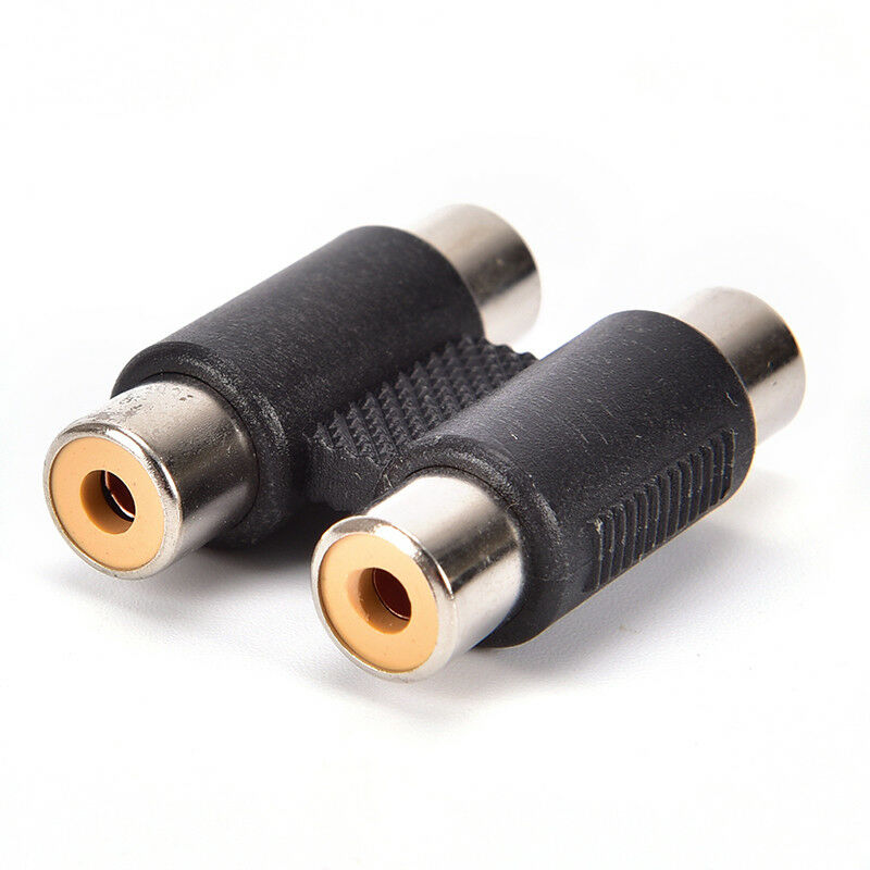 Double 2 * RCA Phono Coupler Female to Female Audio Video Adaptor Connector  Z