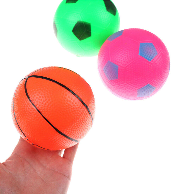 12cm Inflatable Basketball Football Blow Up Ball Kids Sports Outdoor Play To BX