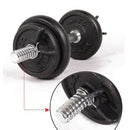 2x Standard Olympic Barbells Spring Clips Dumbbell Bar Gym Lifting Bars Collar