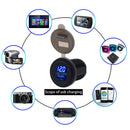 12V USB Car Mobile Phone Charger Car LED Display Voltmeter Two In One A